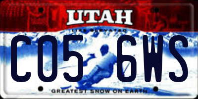 UT license plate C056WS