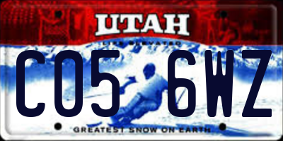 UT license plate C056WZ
