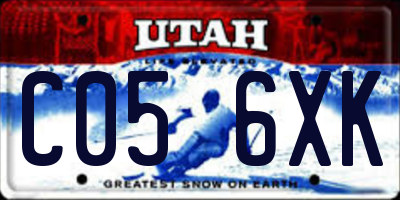 UT license plate C056XK
