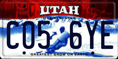 UT license plate C056YE