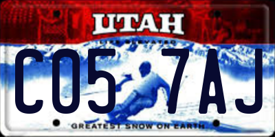 UT license plate C057AJ