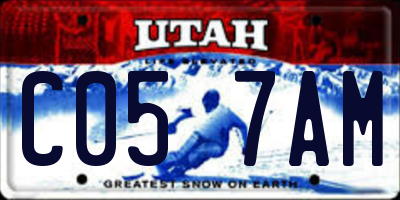 UT license plate C057AM