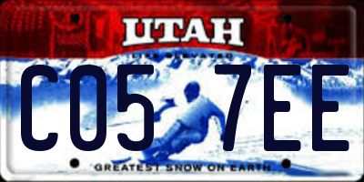 UT license plate C057EE