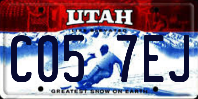 UT license plate C057EJ