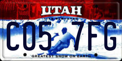 UT license plate C057FG
