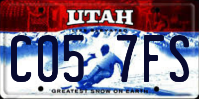 UT license plate C057FS