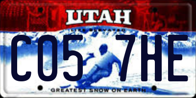 UT license plate C057HE