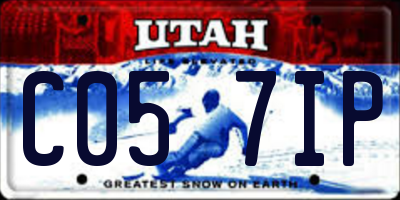 UT license plate C057IP