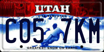 UT license plate C057KM