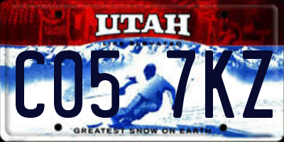 UT license plate C057KZ
