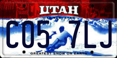UT license plate C057LJ
