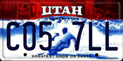 UT license plate C057LL