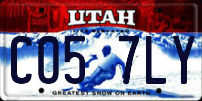 UT license plate C057LY