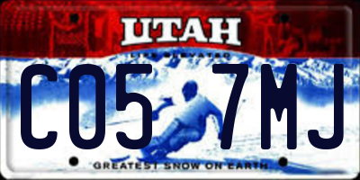 UT license plate C057MJ
