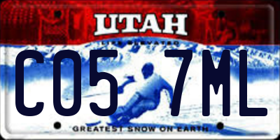 UT license plate C057ML