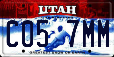 UT license plate C057MM