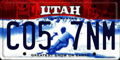UT license plate C057NM