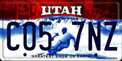 UT license plate C057NZ