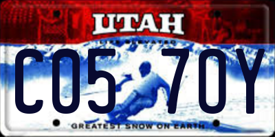 UT license plate C057OY