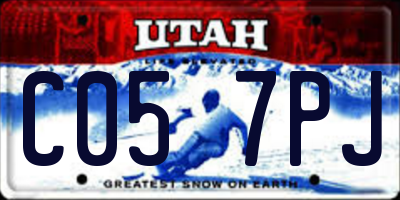 UT license plate C057PJ