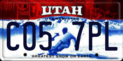 UT license plate C057PL