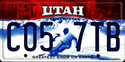 UT license plate C057TB