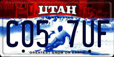 UT license plate C057UF