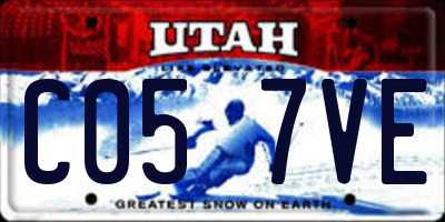 UT license plate C057VE