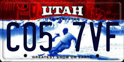 UT license plate C057VF
