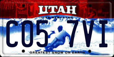 UT license plate C057VI