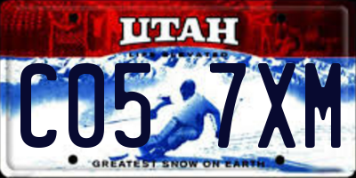 UT license plate C057XM