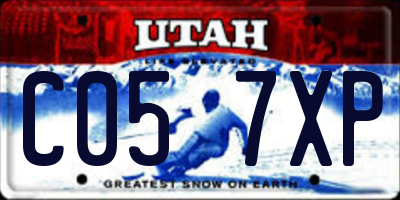 UT license plate C057XP