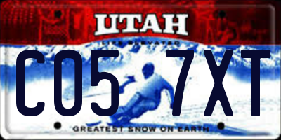UT license plate C057XT
