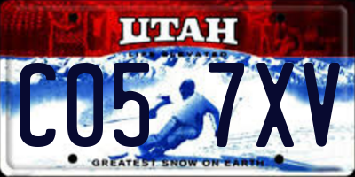 UT license plate C057XV