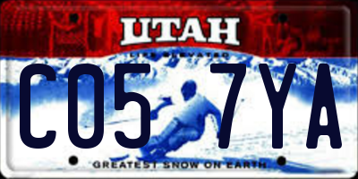 UT license plate C057YA
