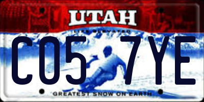 UT license plate C057YE