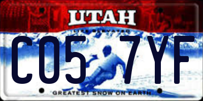 UT license plate C057YF
