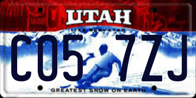 UT license plate C057ZJ