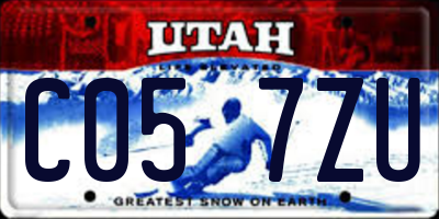 UT license plate C057ZU