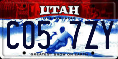 UT license plate C057ZY