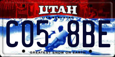 UT license plate C058BE