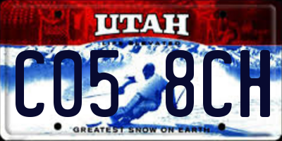UT license plate C058CH