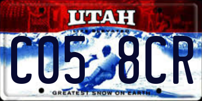 UT license plate C058CR