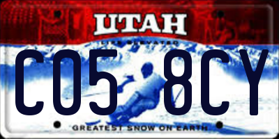 UT license plate C058CY