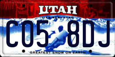 UT license plate C058DJ