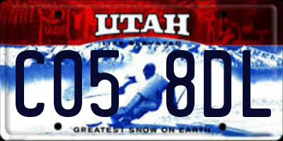 UT license plate C058DL