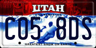 UT license plate C058DS