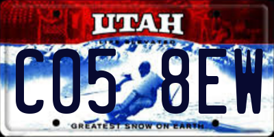 UT license plate C058EW