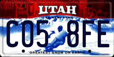 UT license plate C058FE