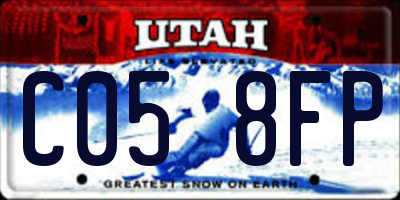 UT license plate C058FP